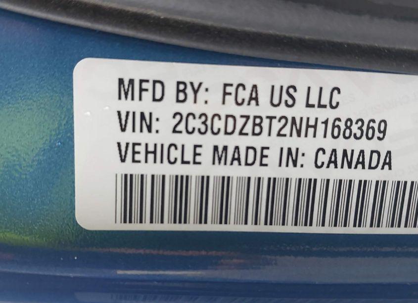 Photo 9 of 2022 Dodge Challenger R/T (VIN 2C3CDZBT2NH168369)