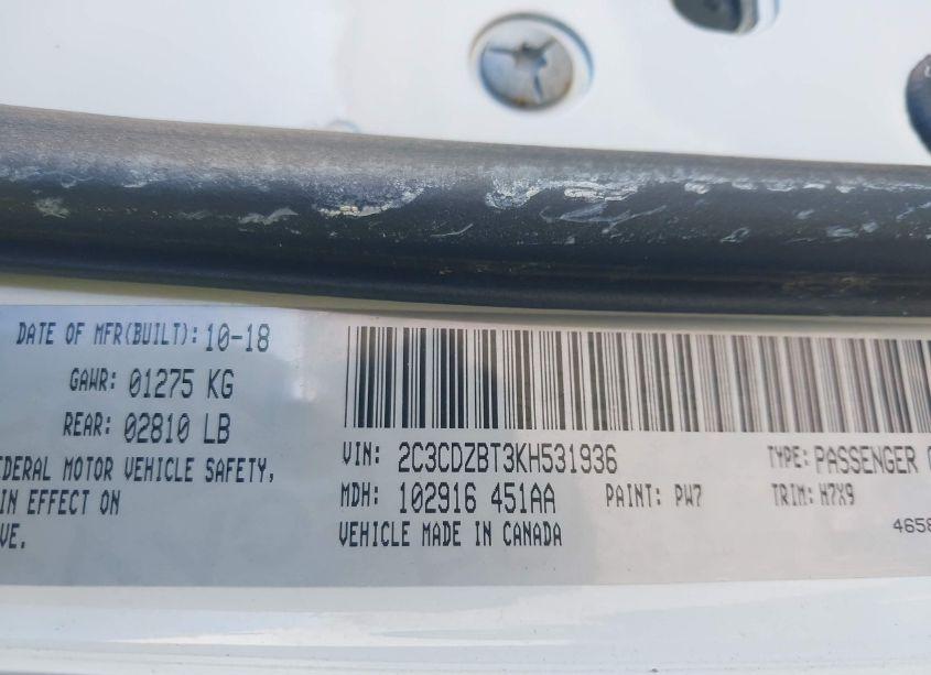 Photo 9 of 2019 Dodge Challenger R/T (VIN 2C3CDZBT3KH531936)