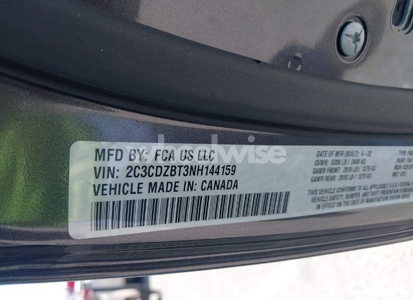 Photo 9 of 2022 Dodge Challenger R/T (VIN 2C3CDZBT3NH144159)