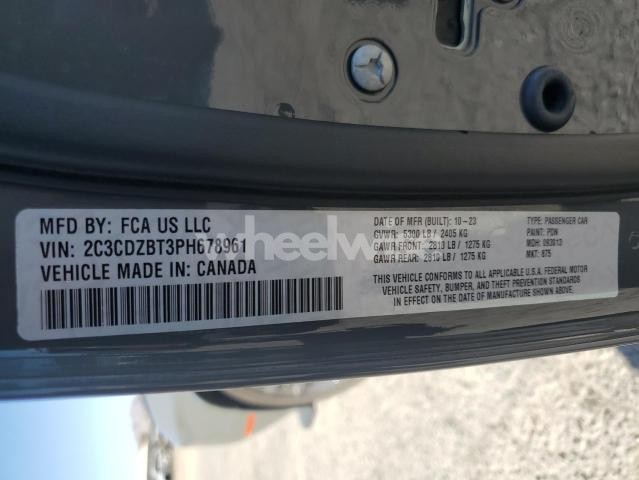 Photo 6 of 2023 DODGE CHALLENGER R/T (VIN 2C3CDZBT3PH678961)