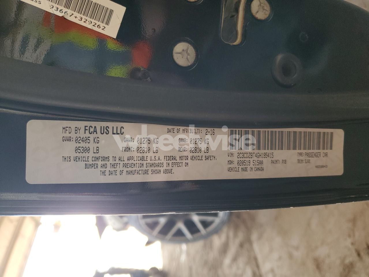 Photo 13 of 2016 DODGE CHALLENGER R/T (VIN 2C3CDZBT4GH195415)