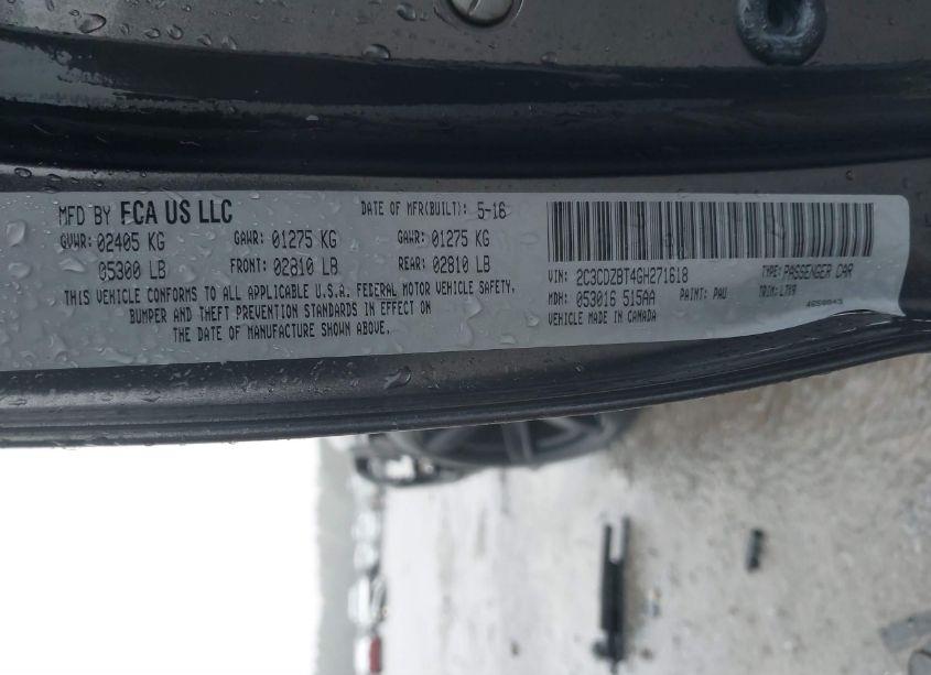 Photo 9 of 2016 Dodge Challenger R/T (VIN 2C3CDZBT4GH271618)