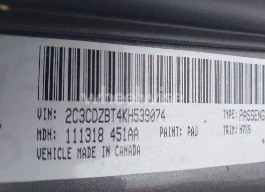 Photo 9 of 2019 Dodge Challenger R/T (VIN 2C3CDZBT4KH539074)