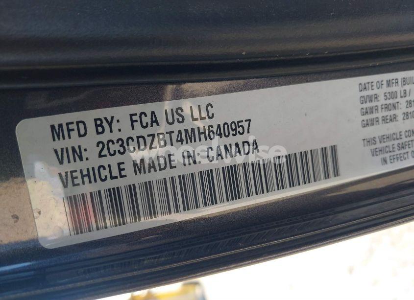 Photo 9 of 2021 Dodge Challenger R/T (VIN 2C3CDZBT4MH640957)