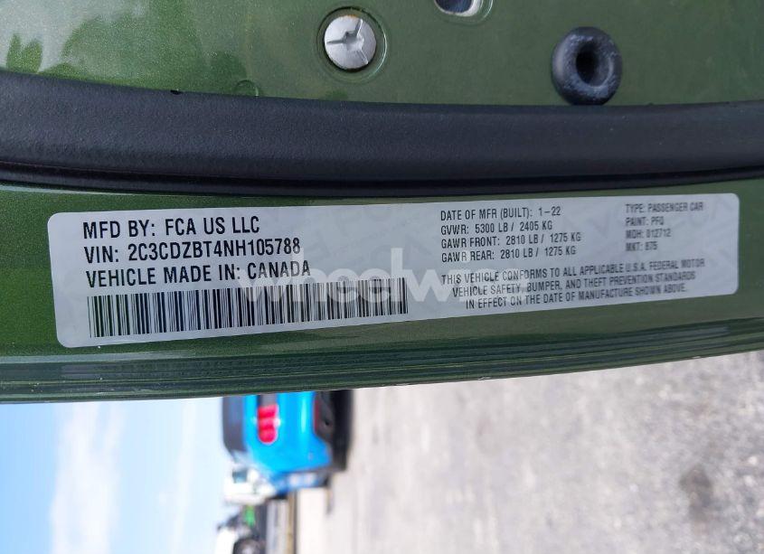 Photo 9 of 2022 Dodge Challenger R/T (VIN 2C3CDZBT4NH105788)