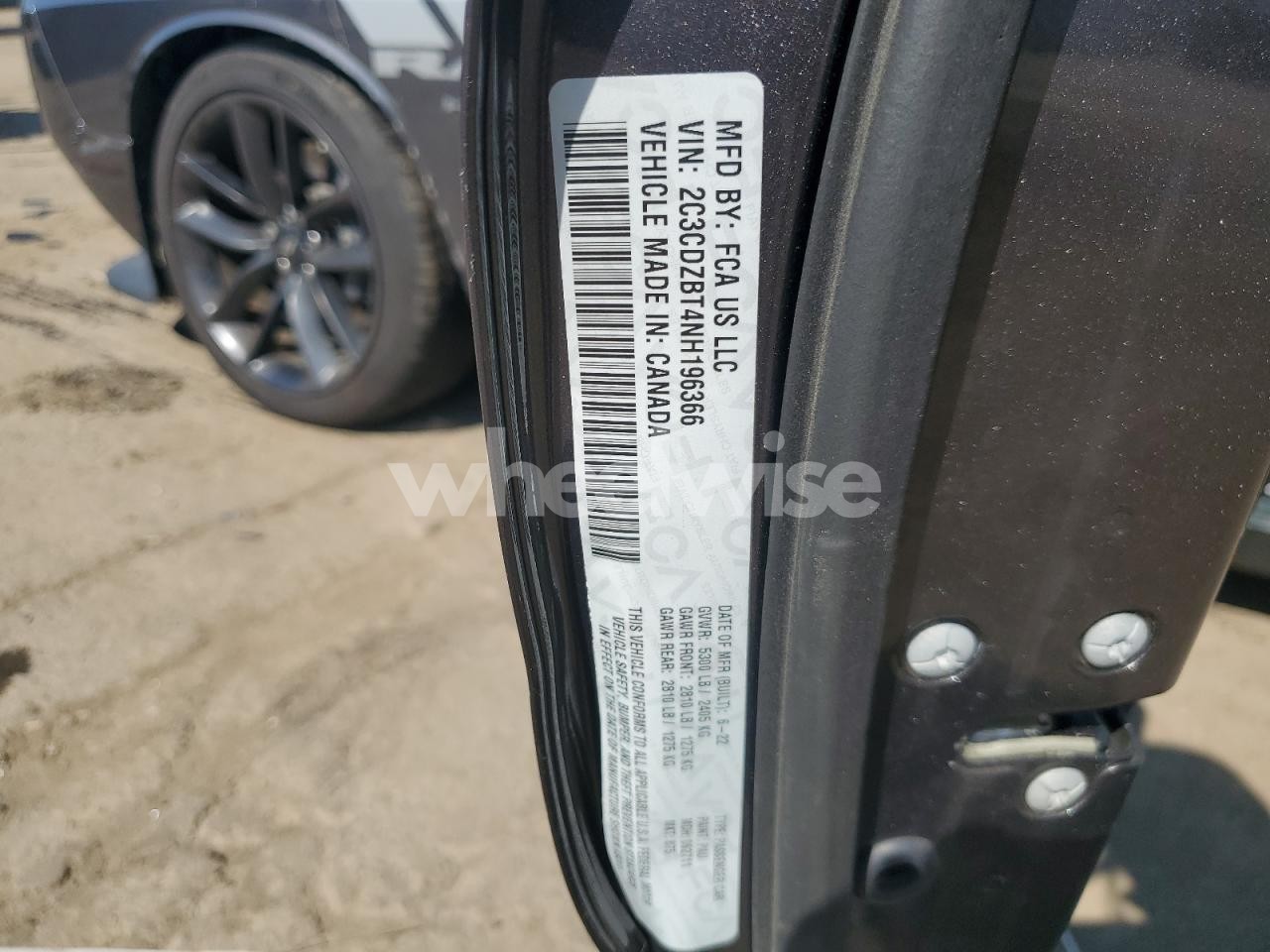 Photo 12 of 2022 DODGE CHALLENGER R/T (VIN 2C3CDZBT4NH196366)