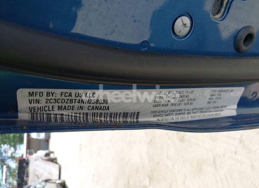 Photo 9 of 2022 Dodge Challenger R/T (VIN 2C3CDZBT4NH258039)