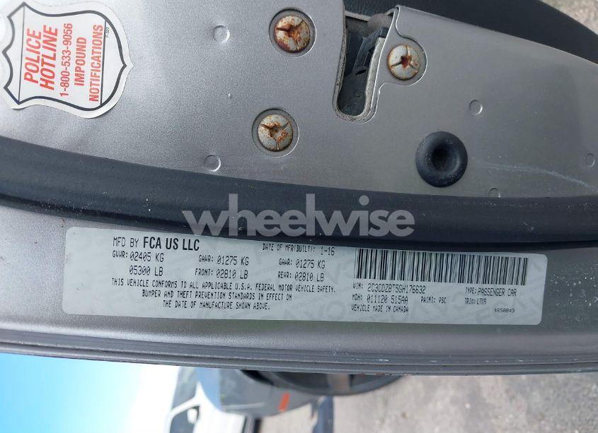 Photo 9 of 2016 Dodge Challenger R/T (VIN 2C3CDZBT5GH176632)