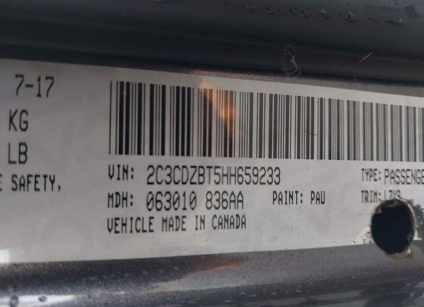 Photo 9 of 2017 Dodge Challenger R/T (VIN 2C3CDZBT5HH659233)