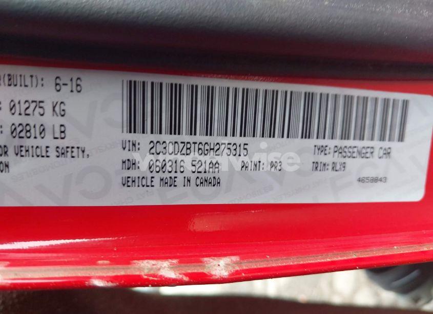 Photo 9 of 2016 Dodge Challenger R/T PLUS (VIN 2C3CDZBT6GH275315)