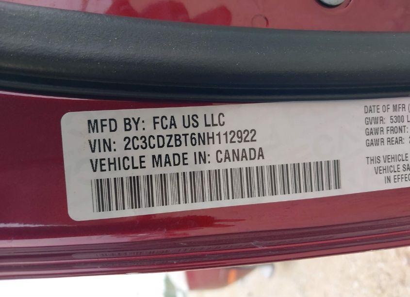 Photo 9 of 2022 Dodge Challenger R/T (VIN 2C3CDZBT6NH112922)