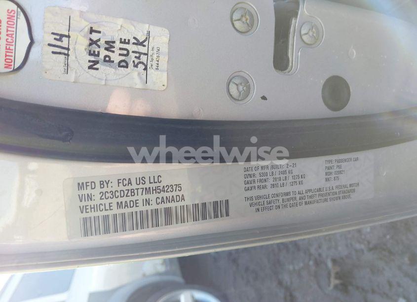 Photo 9 of 2021 Dodge Challenger R/T (VIN 2C3CDZBT7MH542375)