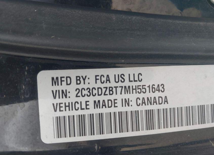 Photo 9 of 2021 Dodge Challenger R/T (VIN 2C3CDZBT7MH551643)