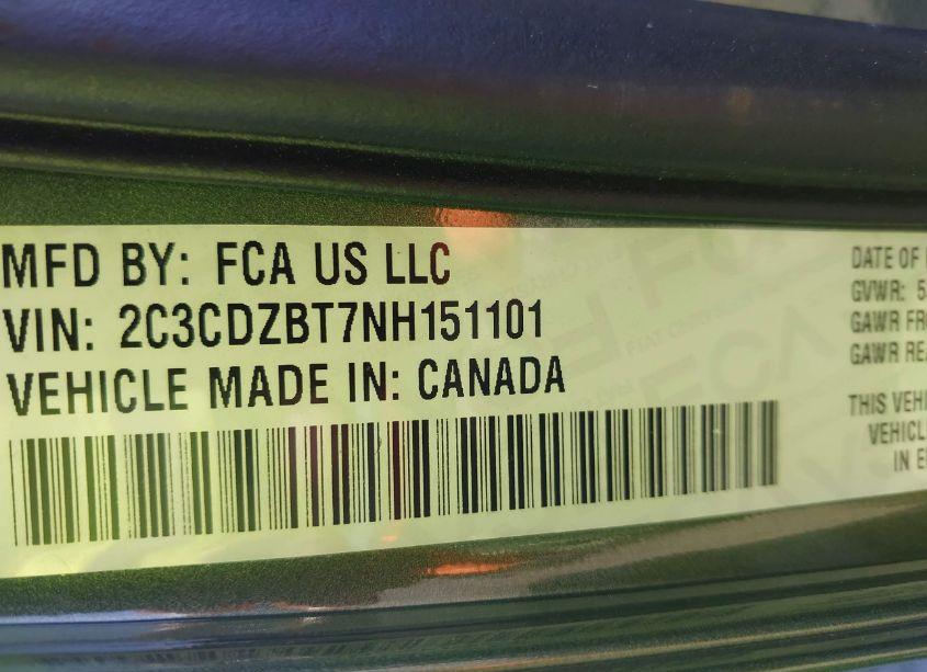 Photo 9 of 2022 Dodge Challenger R/T (VIN 2C3CDZBT7NH151101)