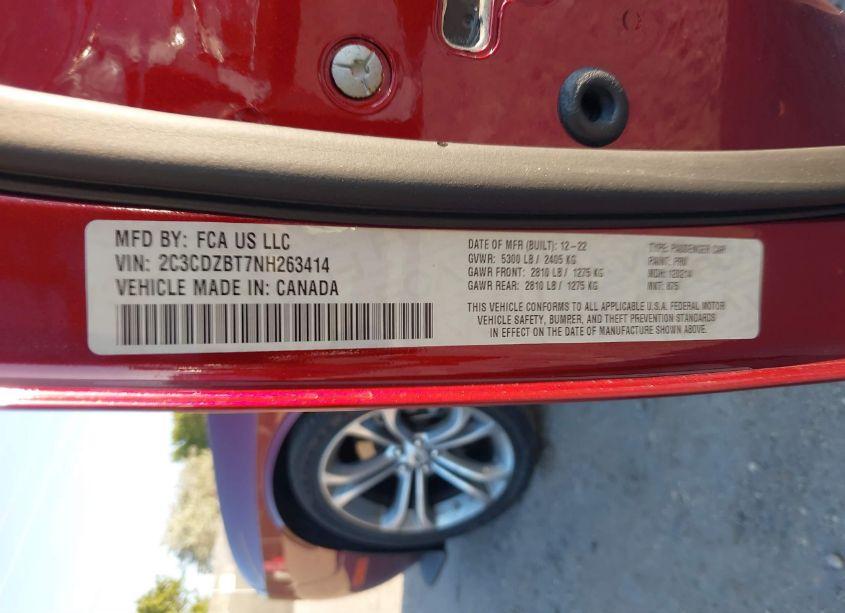 Photo 9 of 2022 Dodge Challenger R/T (VIN 2C3CDZBT7NH263414)