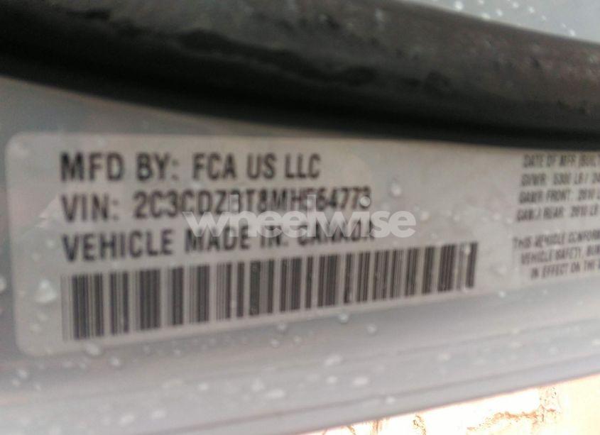 Photo 9 of 2021 Dodge Challenger R/T (VIN 2C3CDZBT8MH564773)