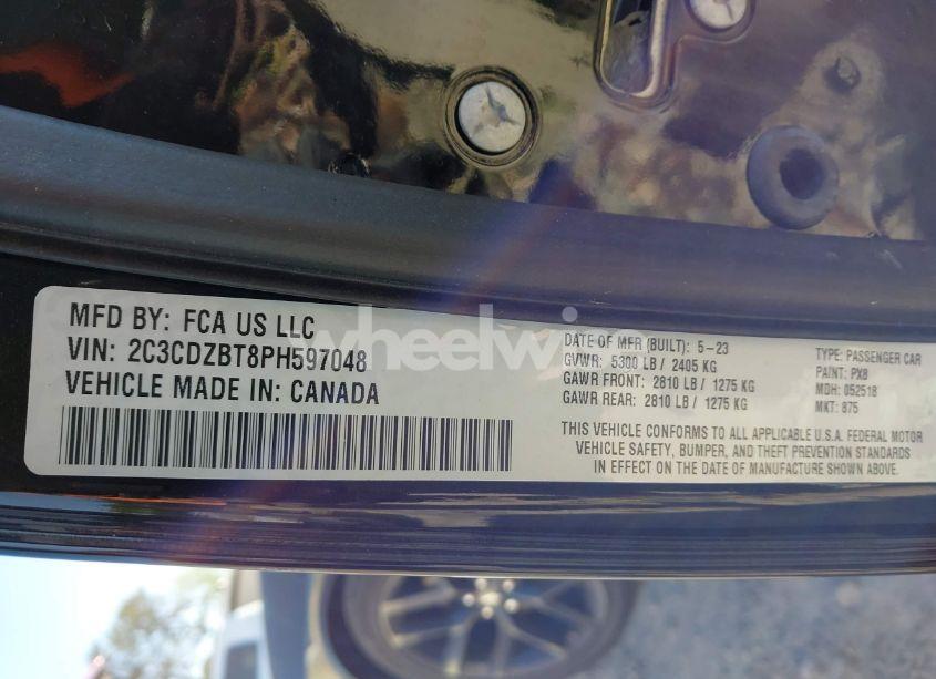 Photo 9 of 2023 Dodge Challenger R/T (VIN 2C3CDZBT8PH597048)