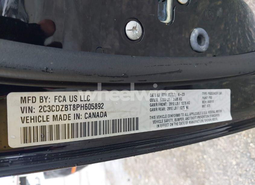 Photo 9 of 2023 Dodge Challenger R/T (VIN 2C3CDZBT8PH605892)