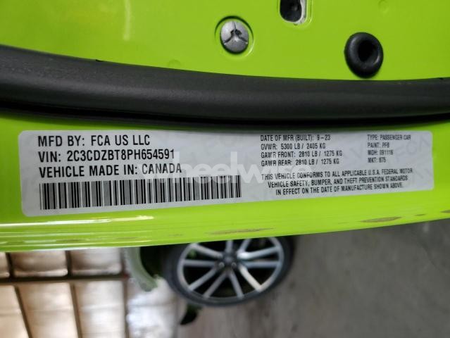 Photo 4 of 2023 DODGE CHALLENGER R/T (VIN 2C3CDZBT8PH654591)