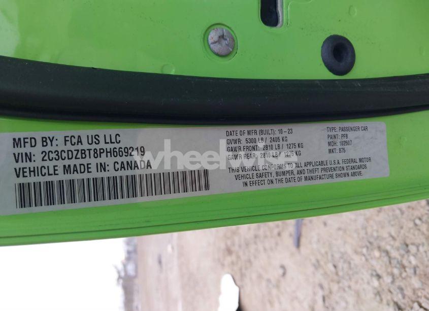 Photo 9 of 2023 Dodge Challenger R/T (VIN 2C3CDZBT8PH669219)