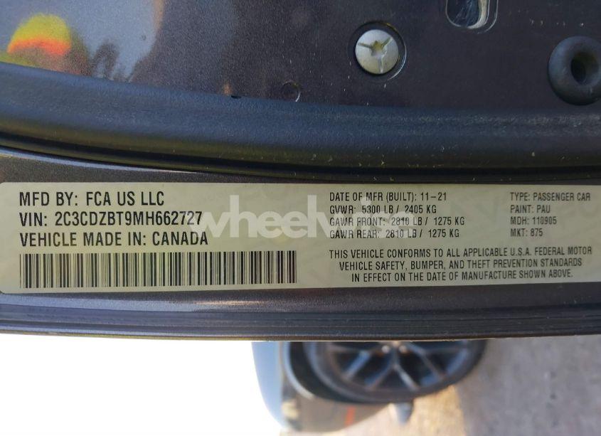 Photo 9 of 2021 Dodge Challenger R/T (VIN 2C3CDZBT9MH662727)