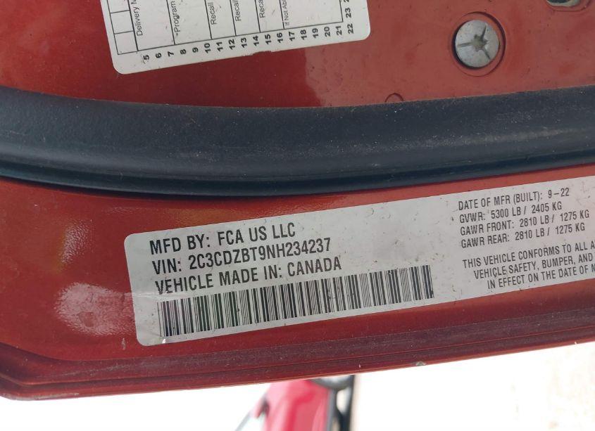 Photo 9 of 2022 Dodge Challenger R/T (VIN 2C3CDZBT9NH234237)