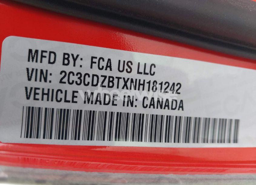 Photo 9 of 2022 Dodge Challenger R/T (VIN 2C3CDZBTXNH181242)