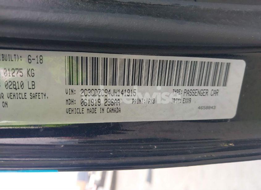 Photo 9 of 2018 Dodge Challenger SRT HELLCAT WIDEBODY (VIN 2C3CDZC94JH141915)