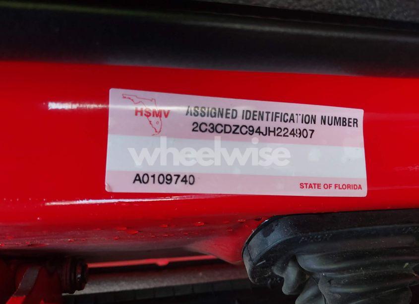 Photo 9 of 2018 Dodge Challenger SRT HELLCAT WIDEBODY (VIN 2C3CDZC94JH224907)