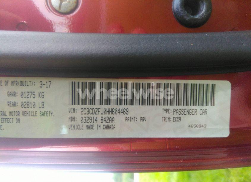 Photo 9 of 2017 Dodge Challenger R/T SCAT PACK (VIN 2C3CDZFJ0HH604469)