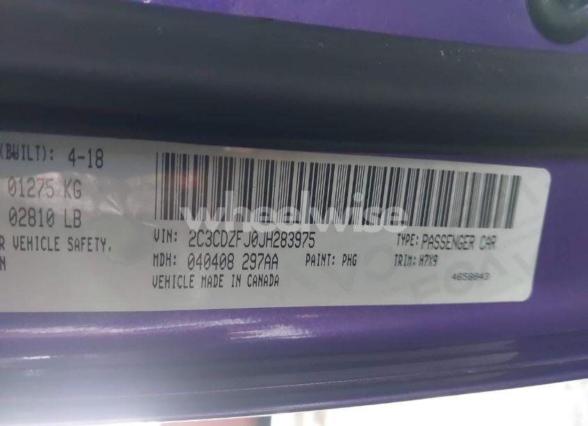 Photo 9 of 2018 Dodge Challenger R/T 392 (VIN 2C3CDZFJ0JH283975)