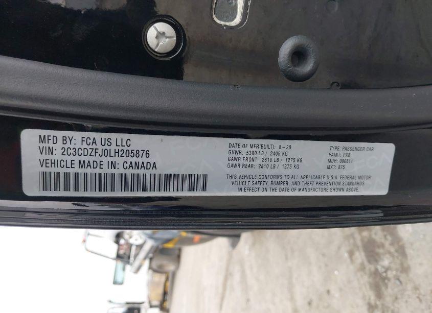 Photo 9 of 2020 Dodge Challenger R/T SCAT PACK WIDEBODY (VIN 2C3CDZFJ0LH205876)