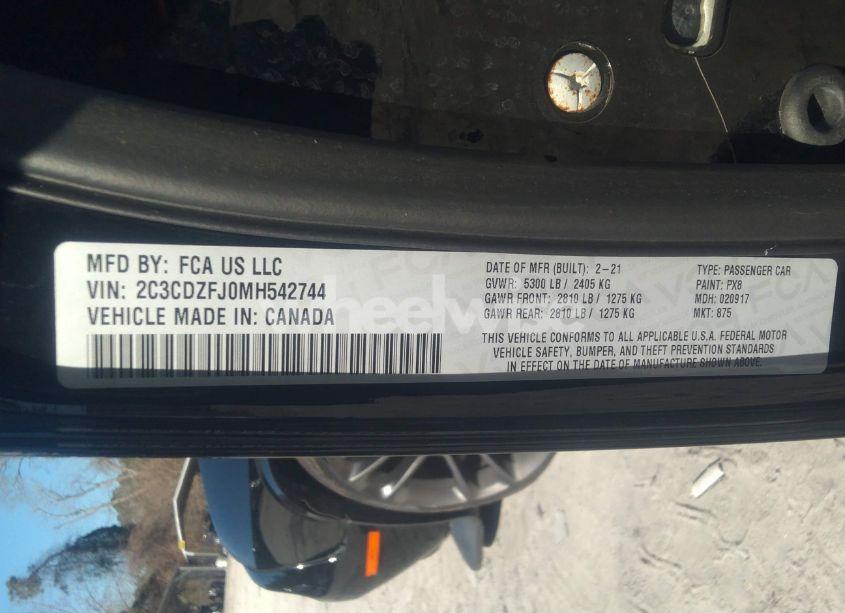 Photo 9 of 2021 Dodge Challenger R/T SCAT PACK (VIN 2C3CDZFJ0MH542744)