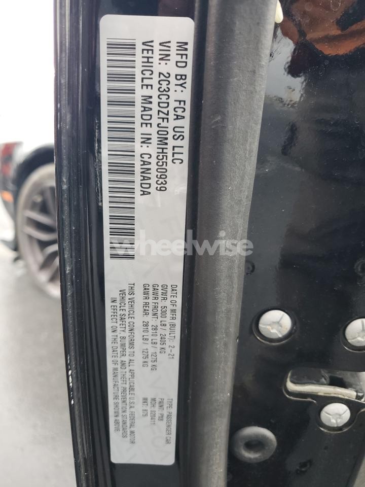 Photo 12 of 2021 DODGE CHALLENGER R/T SCAT PACK (VIN 2C3CDZFJ0MH550939)