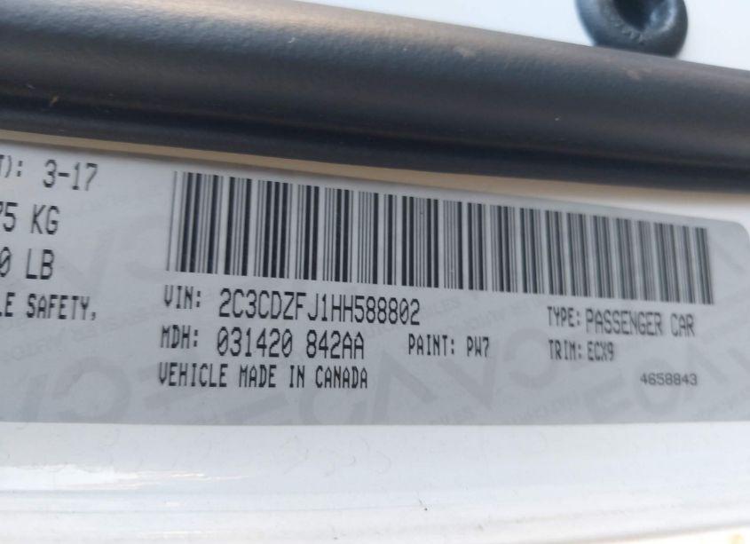 Photo 9 of 2017 Dodge Challenger 392 HEMI SCAT PACK SHAKER (VIN 2C3CDZFJ1HH588802)