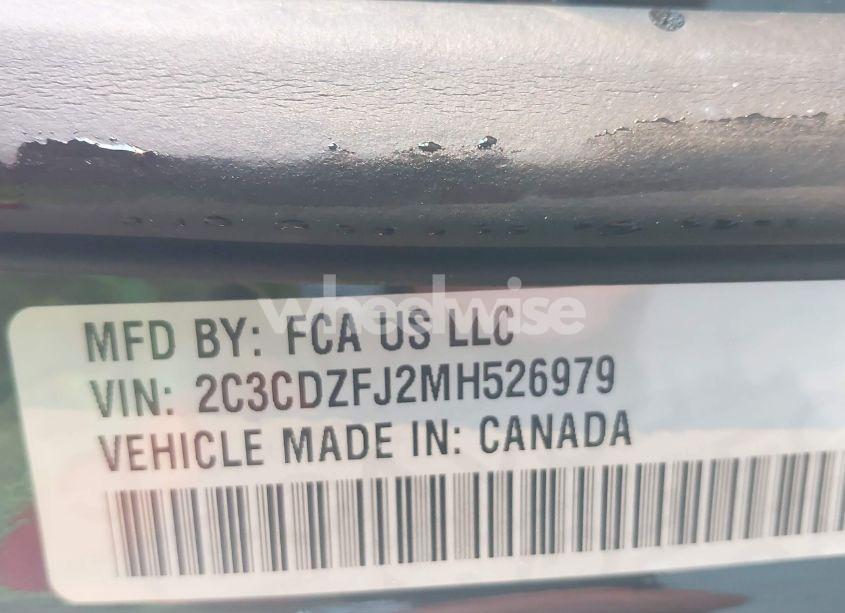 Photo 9 of 2021 Dodge Challenger R/T SCAT PACK (VIN 2C3CDZFJ2MH526979)