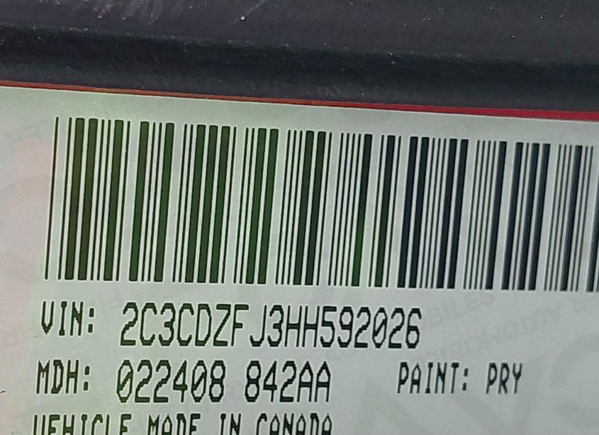 Photo 9 of 2017 Dodge Challenger T/A 392 (VIN 2C3CDZFJ3HH592026)