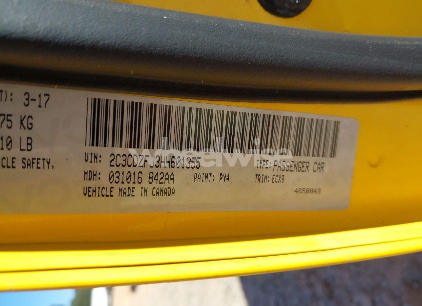 Photo 9 of 2017 Dodge Challenger R/T SCAT PACK (VIN 2C3CDZFJ3HH601355)