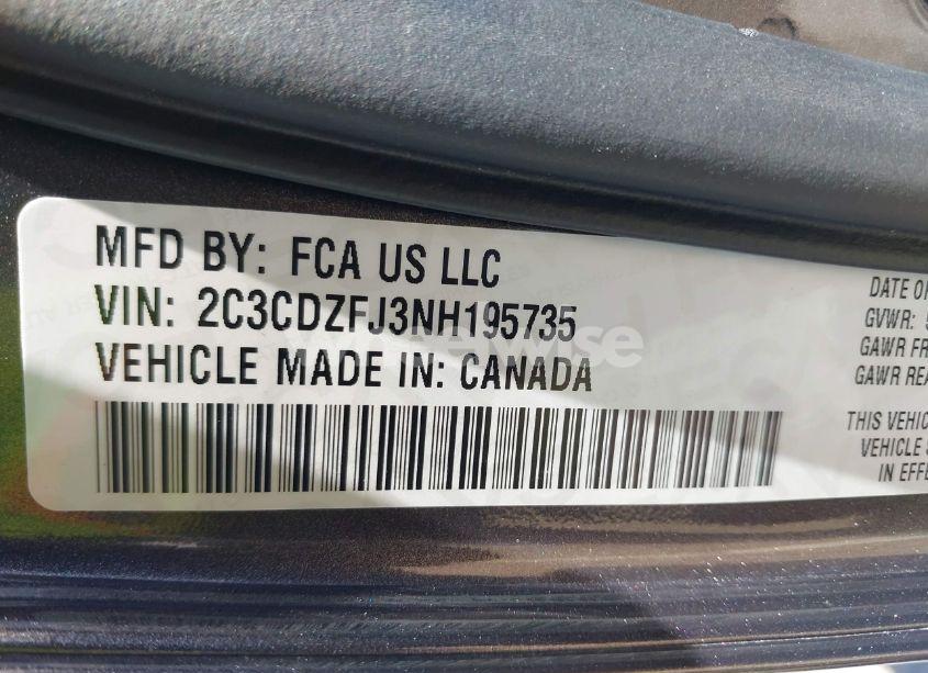 Photo 9 of 2022 Dodge Challenger R/T SCAT PACK WIDEBODY (VIN 2C3CDZFJ3NH195735)