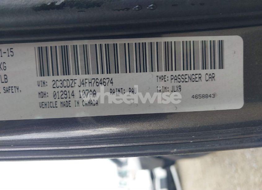 Photo 9 of 2015 Dodge Challenger R/T SCAT PACK (VIN 2C3CDZFJ4FH764674)