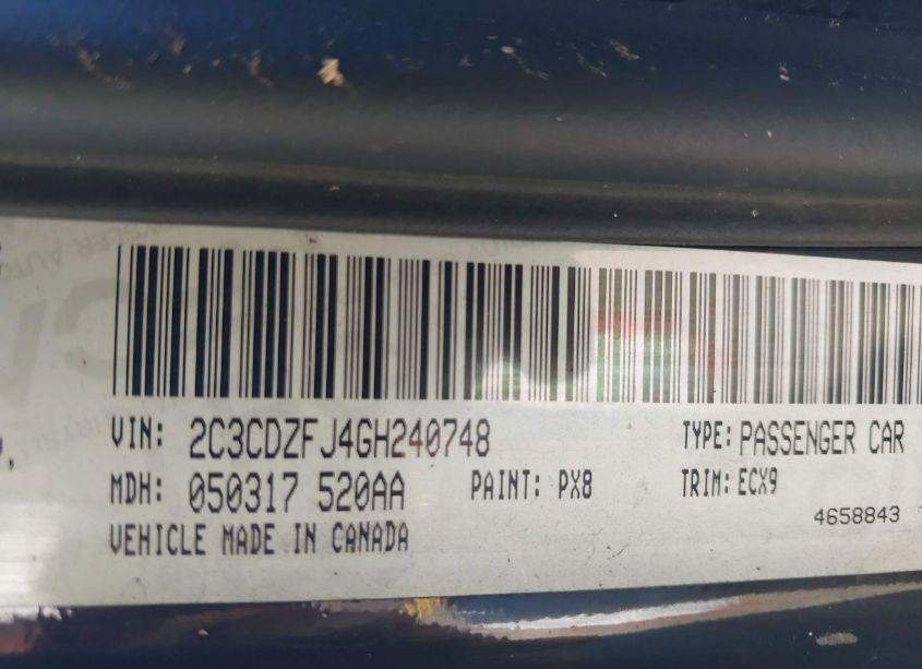 Photo 9 of 2016 Dodge Challenger R/T SCAT PACK (VIN 2C3CDZFJ4GH240748)