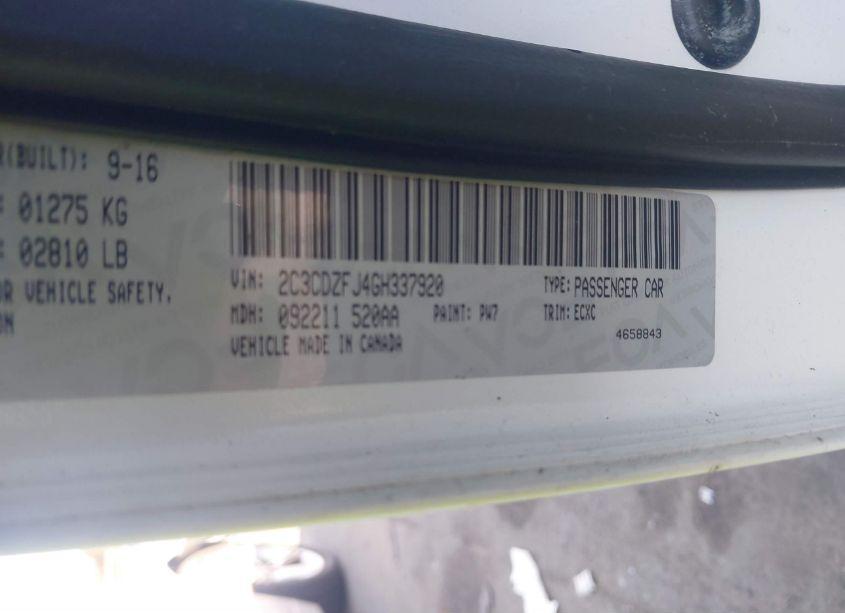 Photo 9 of 2016 Dodge Challenger R/T SCAT PACK (VIN 2C3CDZFJ4GH337920)