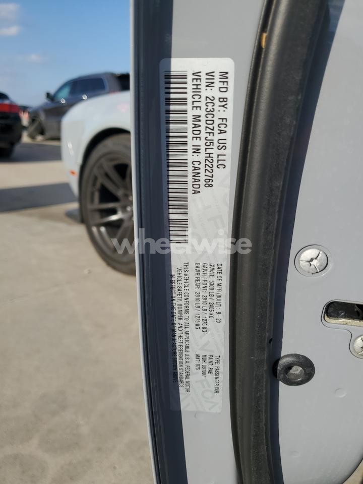 Photo 12 of 2020 DODGE CHALLENGER R/T SCAT PACK (VIN 2C3CDZFJ5LH222768)