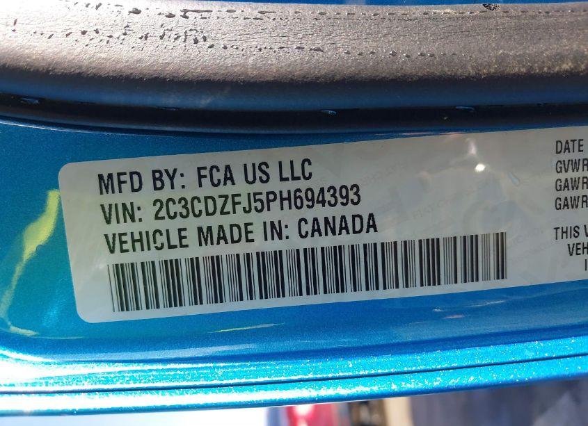 Photo 9 of 2023 Dodge Challenger R/T SCAT PACK (VIN 2C3CDZFJ5PH694393)