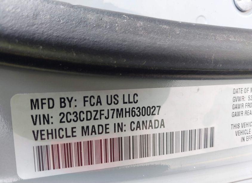 Photo 9 of 2021 Dodge Challenger R/T SCAT PACK WIDEBODY (VIN 2C3CDZFJ7MH630027)