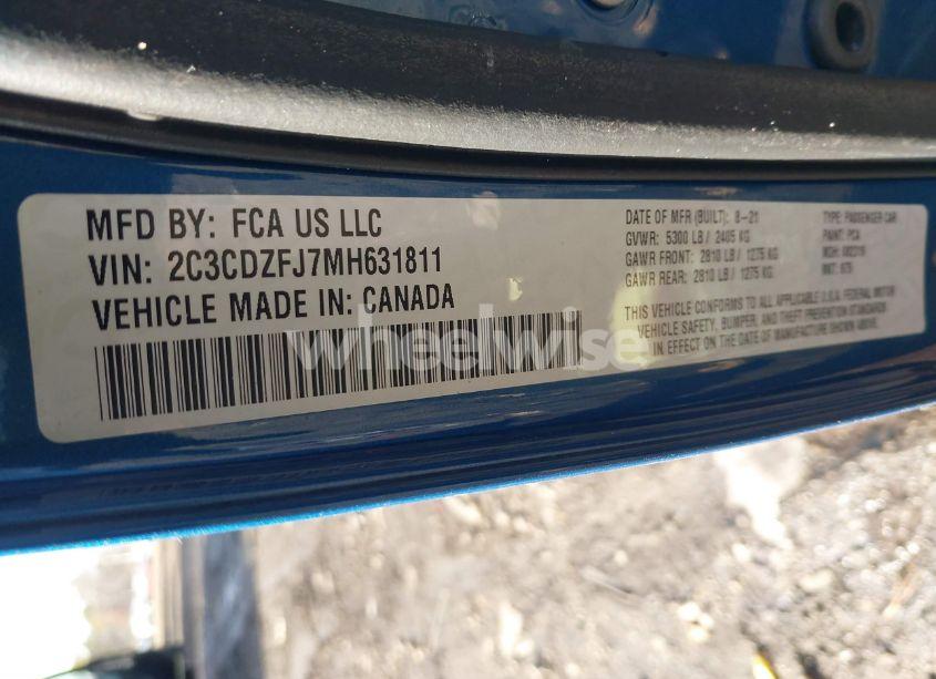 Photo 9 of 2021 Dodge Challenger R/T SCAT PACK (VIN 2C3CDZFJ7MH631811)