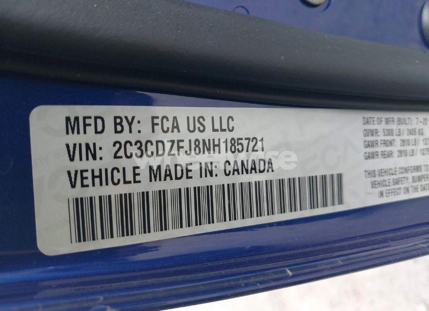 Photo 9 of 2022 Dodge Challenger R/T SCAT PACK WIDEBODY (VIN 2C3CDZFJ8NH185721)