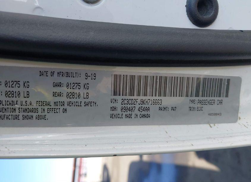 Photo 9 of 2019 Dodge Challenger R/T SCAT PACK WIDEBODY (VIN 2C3CDZFJ9KH716663)