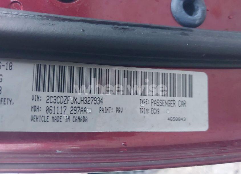 Photo 9 of 2018 Dodge Challenger R/T SCAT PACK (VIN 2C3CDZFJXJH327934)