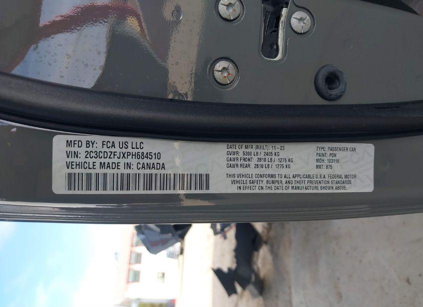 Photo 9 of 2023 Dodge Challenger R/T SCAT PACK (VIN 2C3CDZFJXPH684510)